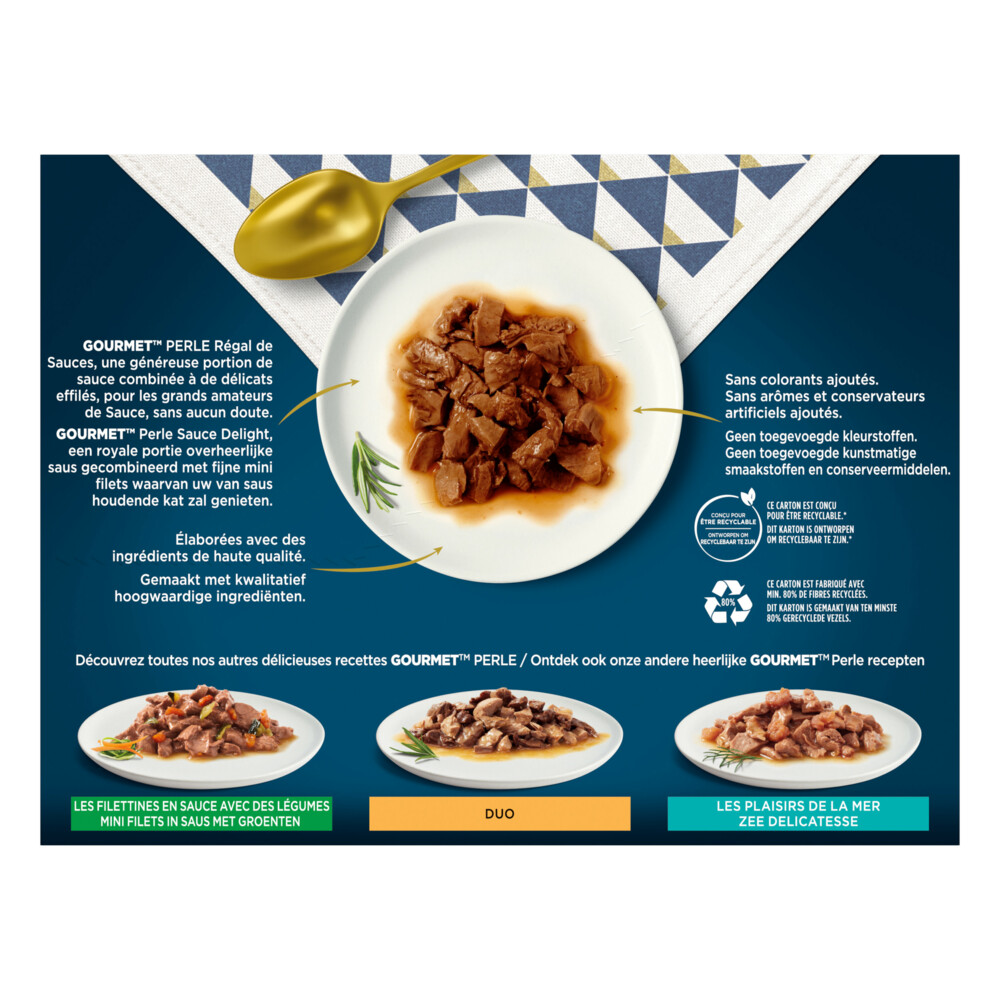 Gourmet Perle Sauce Delight Vlees - Vis12 x 85 gr