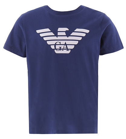 Emporio Armani T-Shirt - Blau/Weiß m. Logo