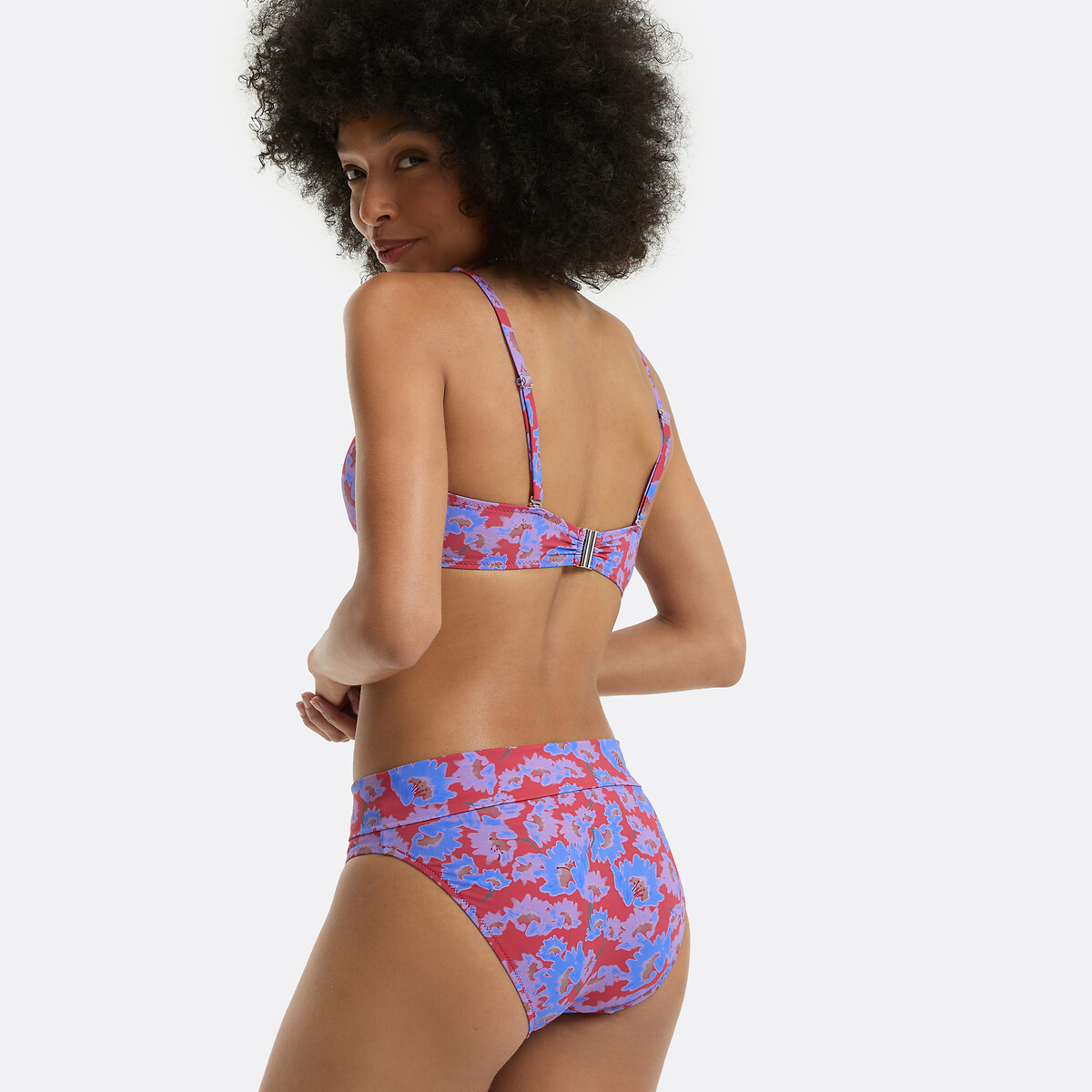 COLEÇÃO LA REDOUTE<br>Calcinha biquíni com parte superior dobrável e estampa floral