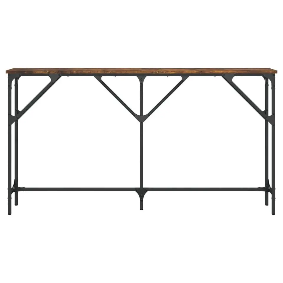vidaXL - Consoletafel - Gerookt eiken - Bewerkt hout - 140x23x75 cm