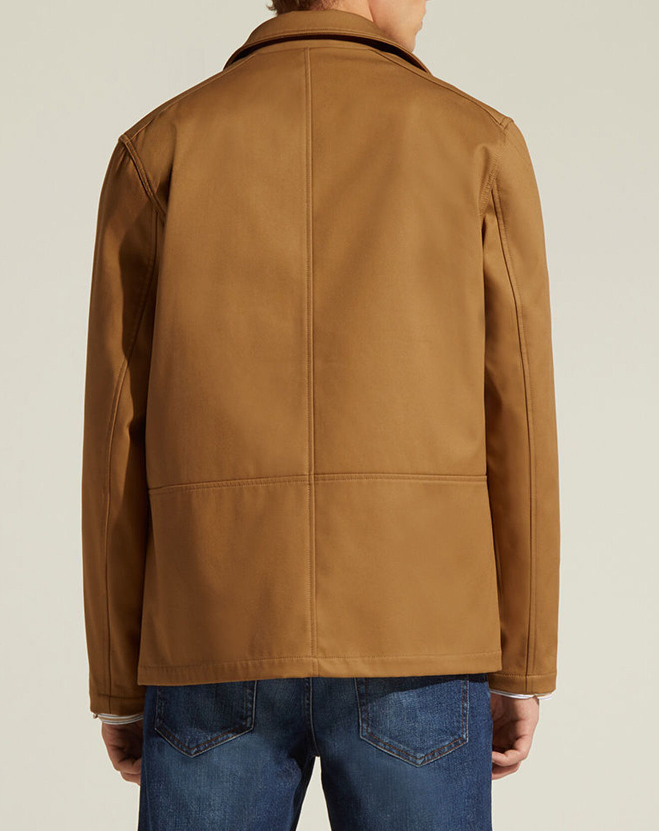 Galeries Lafayette Veste droite Lapocket camel