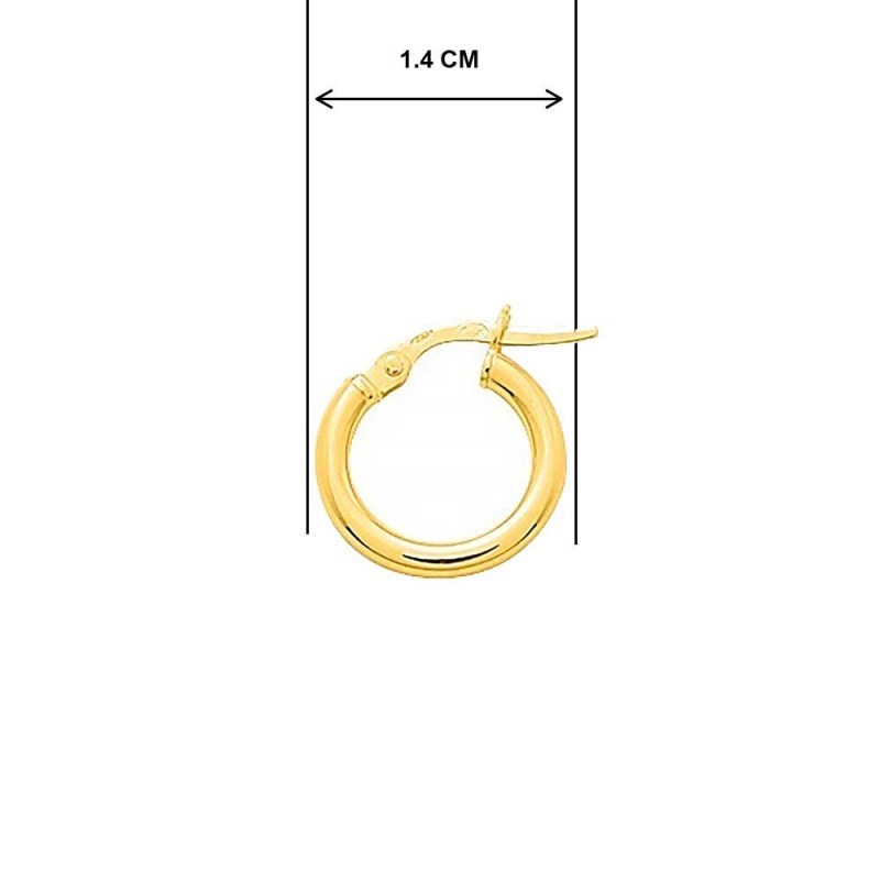 Boucles d'Oreilles Or Jaune - Créoles Femme