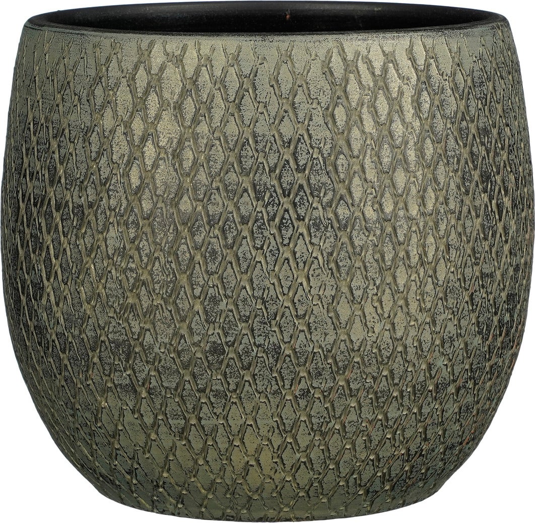 Mica Decorations bloempot Madeira groen D 28 H 28 cm