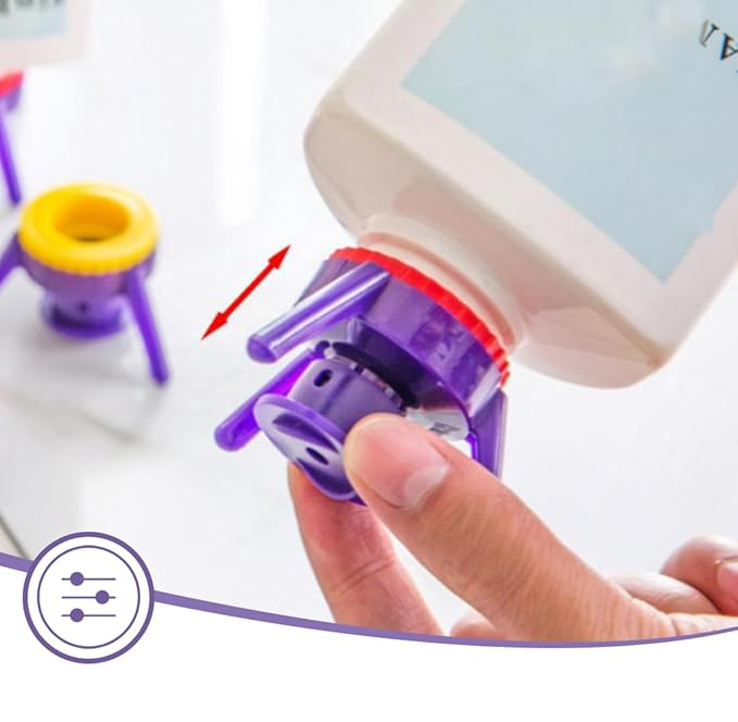 (3er Set) Auslaufsicherer Flaschen Aufsatz Umgekehrter Wasserflaschen Halter Flüssigkeiten Spender für Küche / Badezimmer - Bunt
