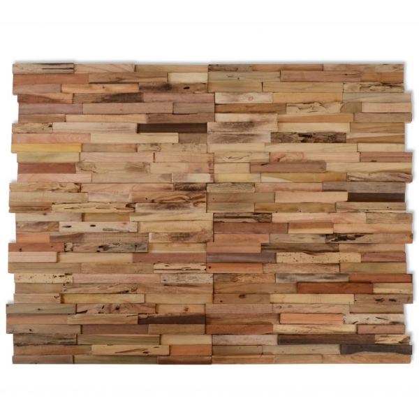 Painéis Revestimento de Parede 10 Pcs 1,03 M² Teca Reciclada - 326170