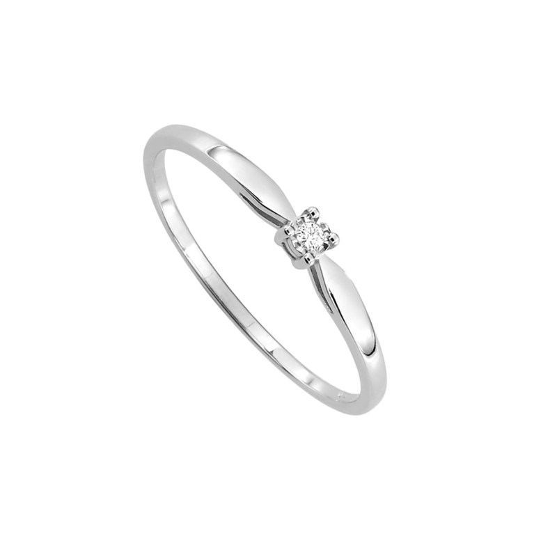 Bague Femme - Or 9 Carats - Diamant 0.013 Carats
