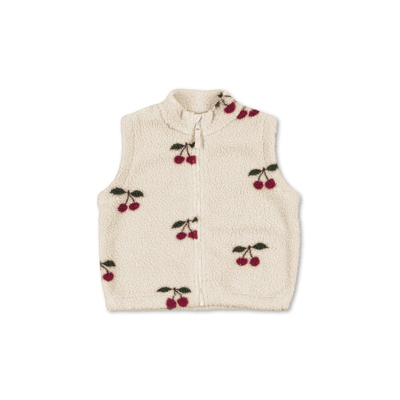 Konges Sløjd<br>Vest Jody Teddy Grande Cerise 18 mdr.