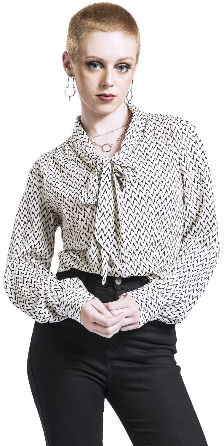 Crepe Bow Long Sleeve Blouse | Voodoo Vixen Chemisier