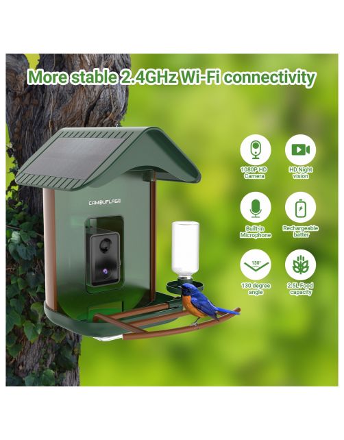 Camouflage Ez Birdfeed 1 - Wildlife camera - 31.5x21.5x19.4 cm Groen Bruin