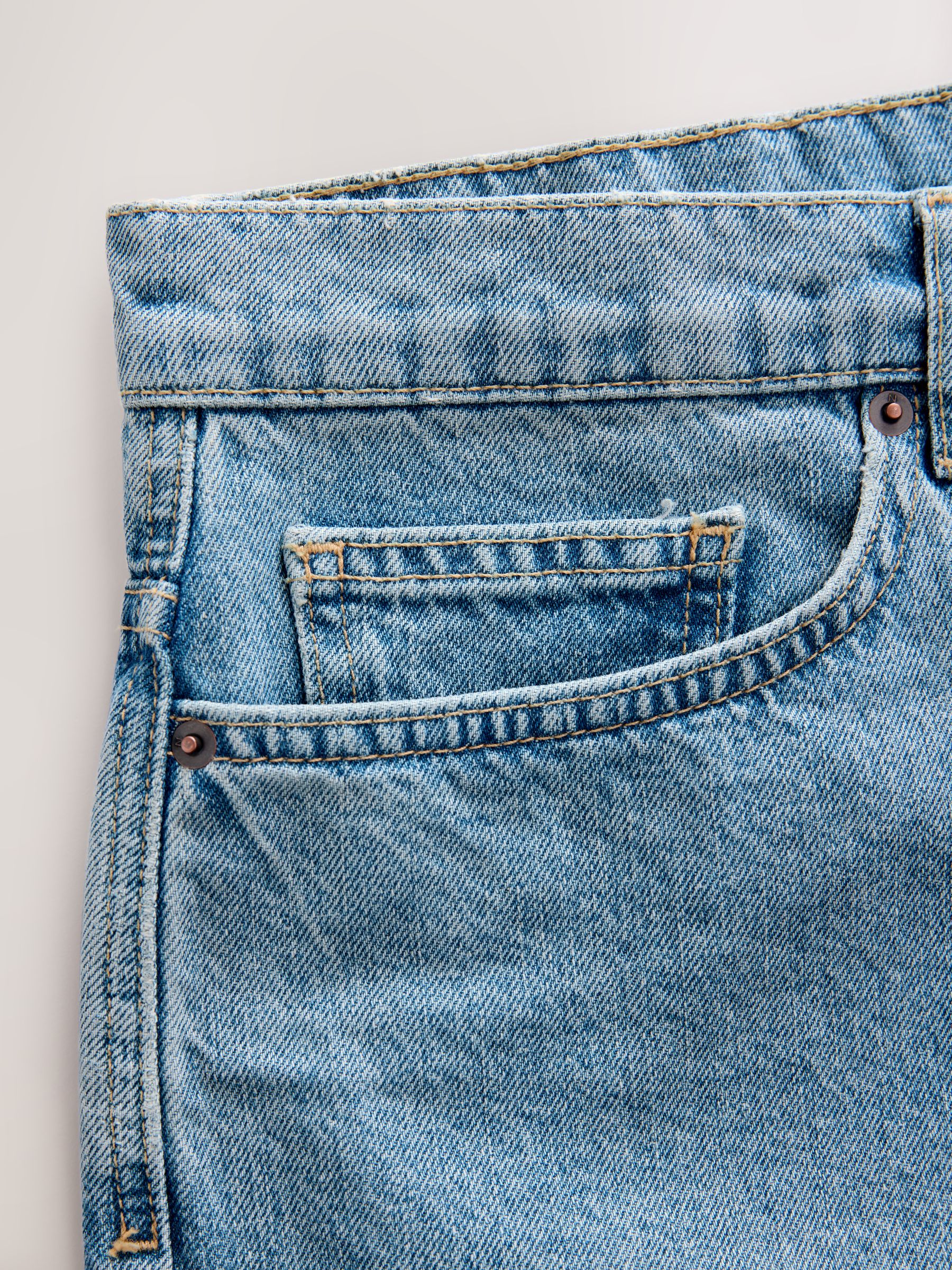 Middenblauw met wassing - EDIT Jort denim shorts