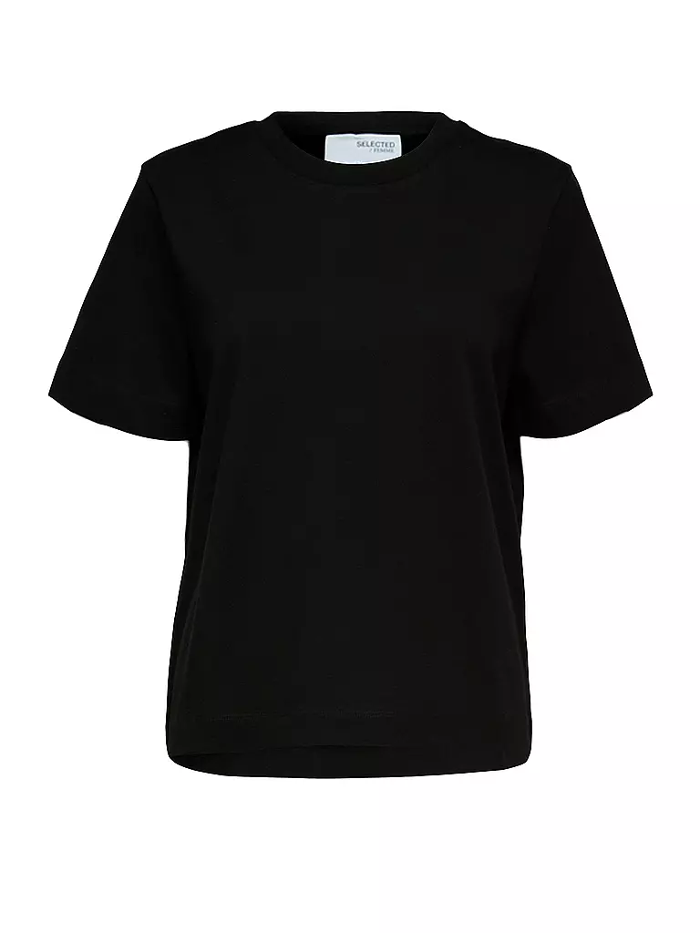 SELECTED FEMME T-Shirt Boxy Fit SLFESSENTIAL schwarz