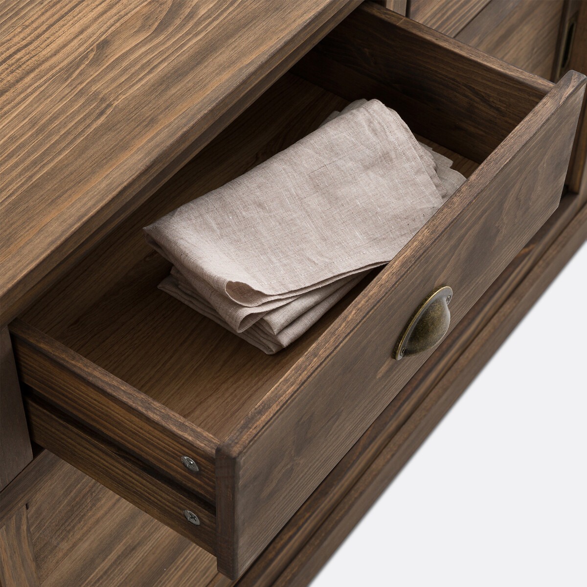 LA REDOUTE INTERIEURS<br>Aparador com 3 portas e 3 gavetas em pinho maciço e MDF, Lunja
