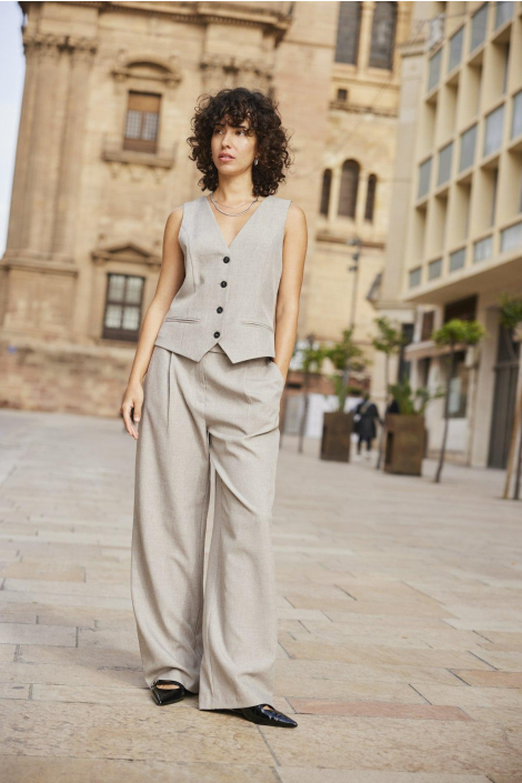 Only taupe dames broek