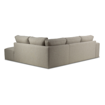 KARWEI hoekbank Mack grijs gerecycled stof met rechts verlenging