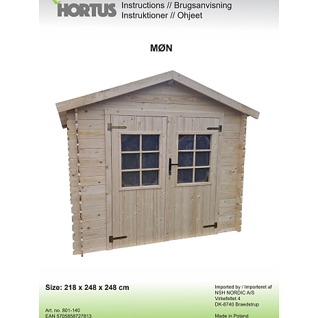 HORTUS Møn redskabsrum 6,15 m2