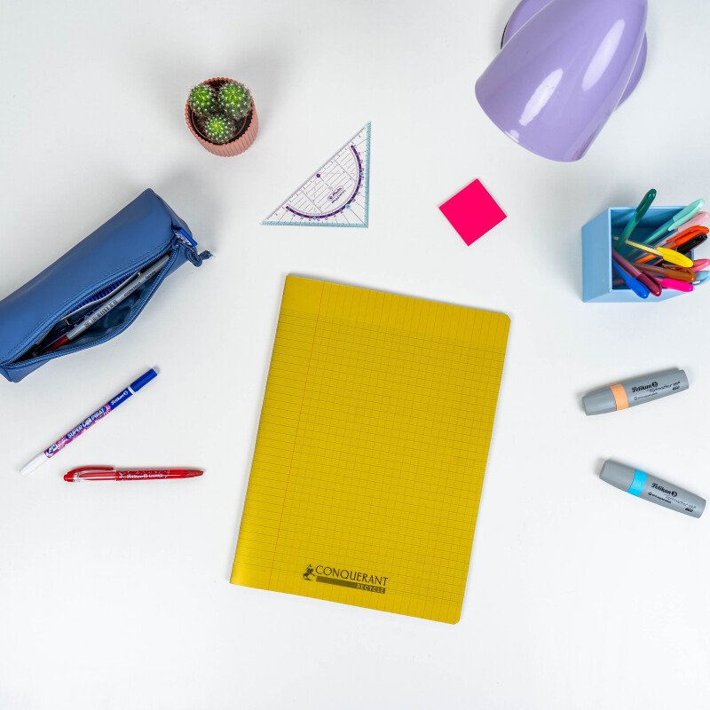Cahier Conquerant Recycle Agrafe 170X220 96P Seyes Polypro