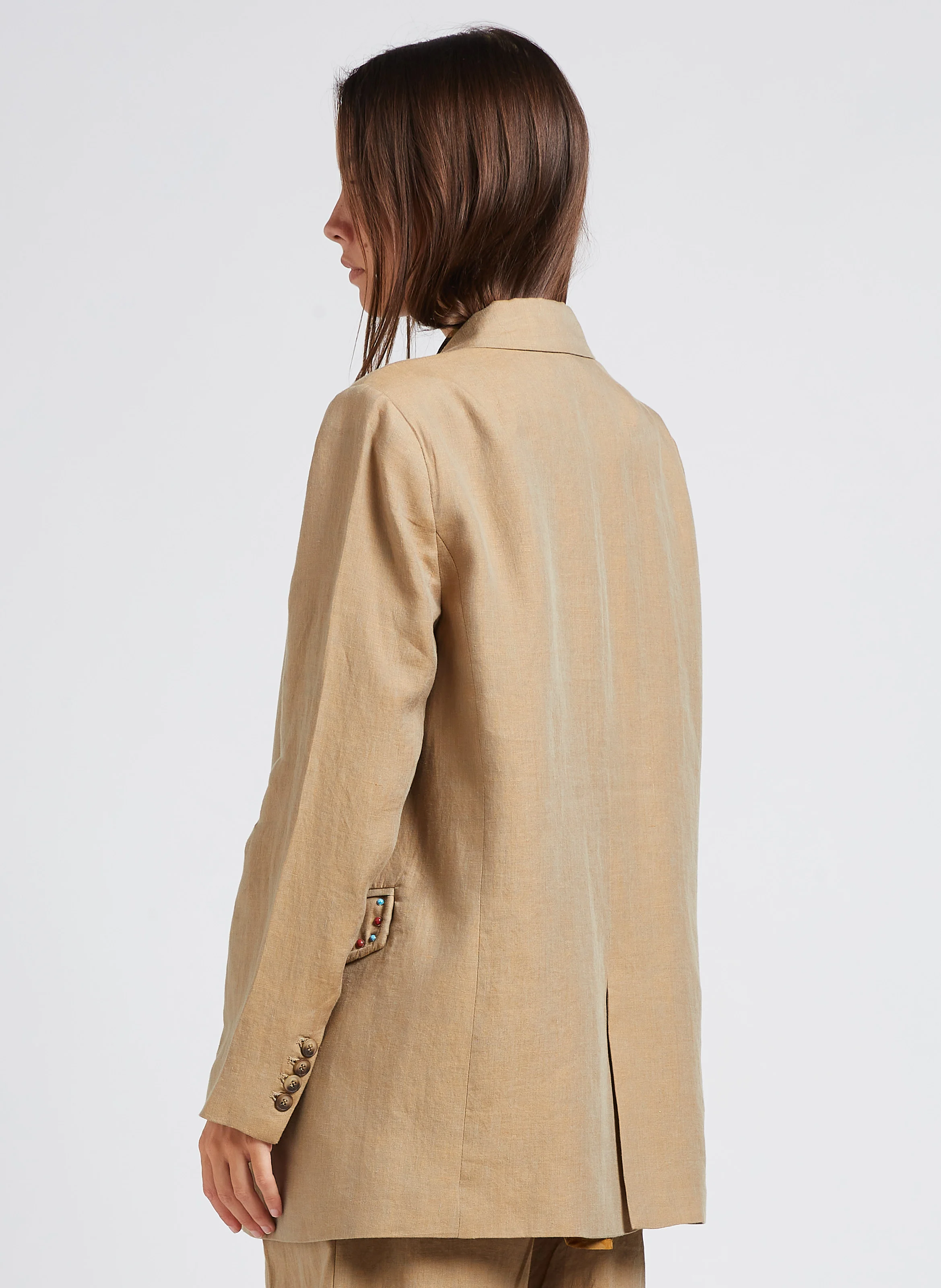 TALLAS - Veste blazer à clous colorés | Beige