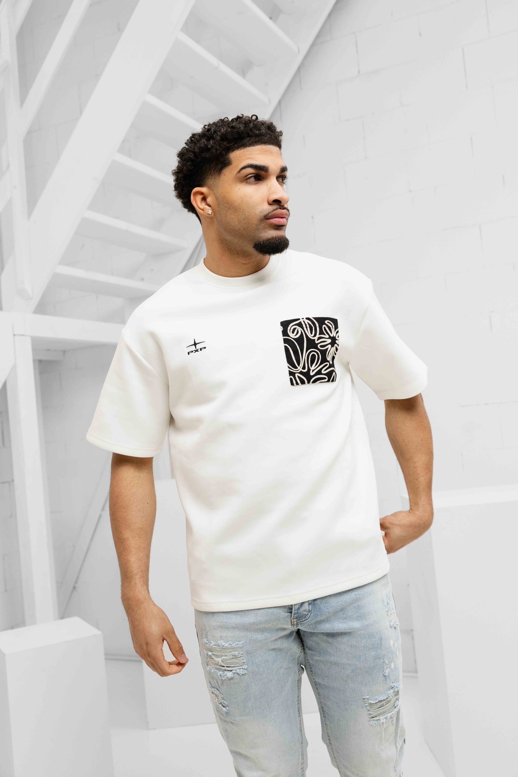 Project X Paris Bandana T-Shirt Heren Gebroken Wit