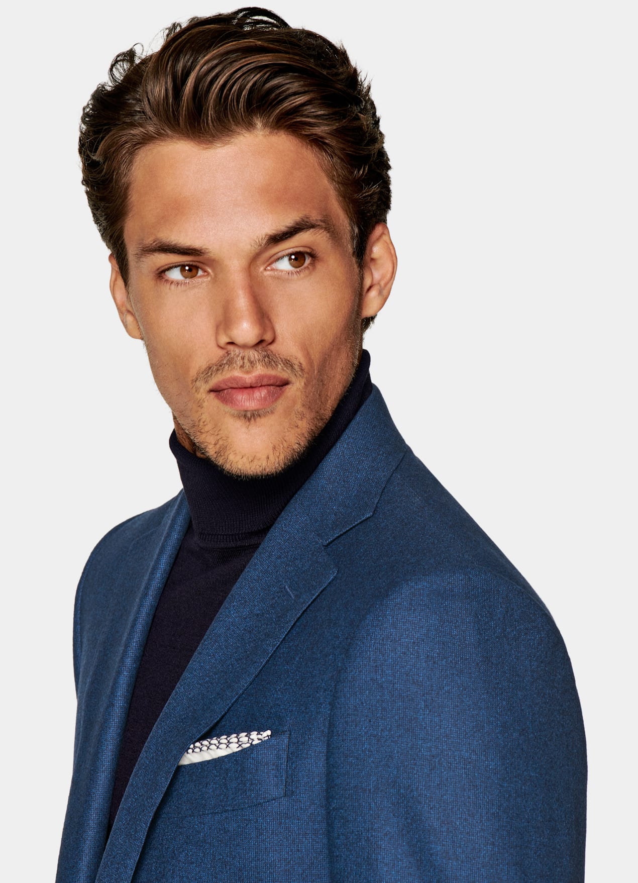 Costume Lazio coupe Tailored bleu moyen