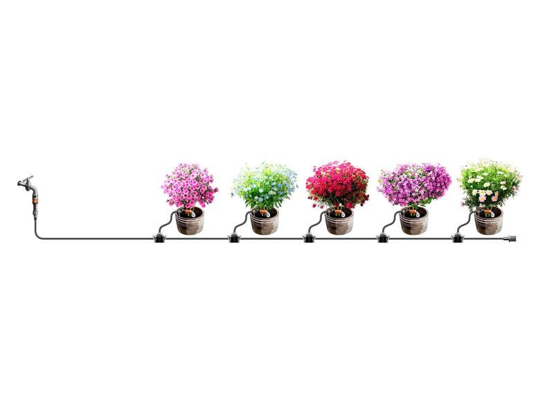 GARDENA Start-Set Tropfbewässerung für Pflanztöpfe Micro-Dr Gardena supports UNICEF – Bewässerungssystem für bis zu fünf Töpfe