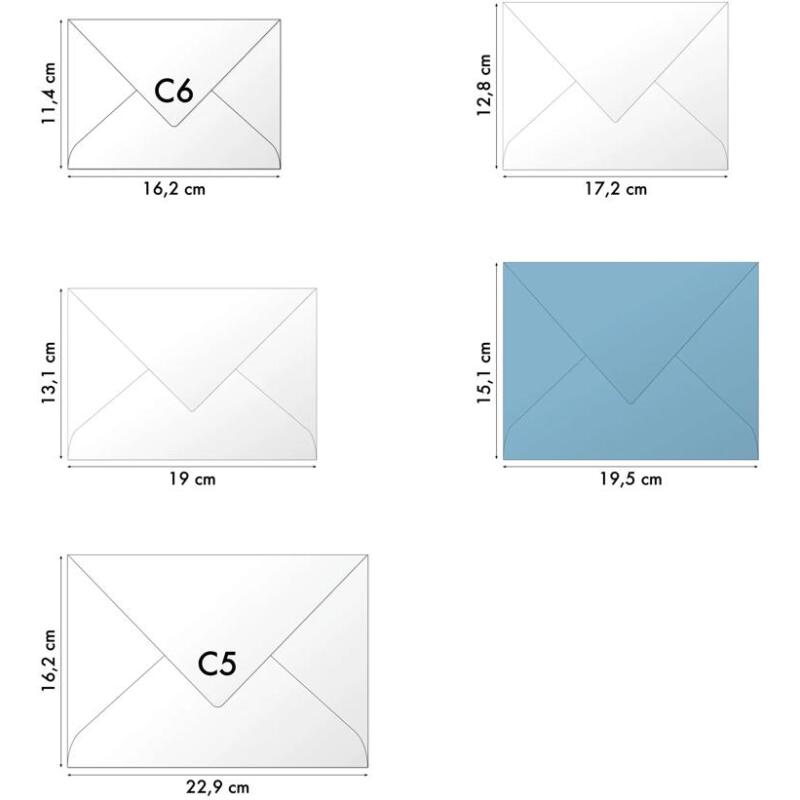 25 enveloppes 151x195mm Diploma gommées - extra blanc