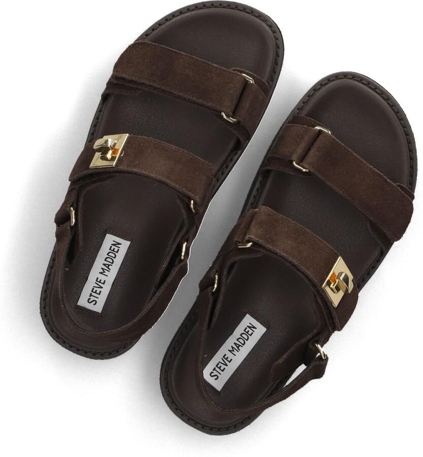 Steve Madden Bigmona suède sandalen donkerbruin