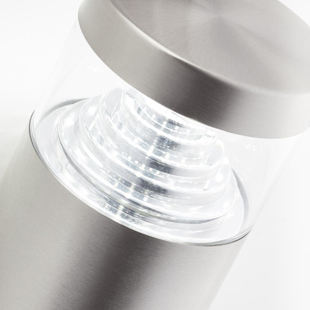 Avon LED wandlamp in zilver, 4W, 460lm, IP44, schuin