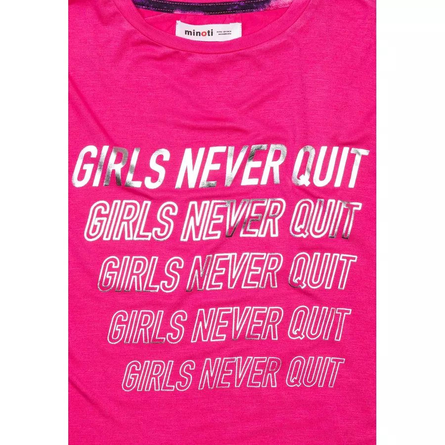 MINOTI T-Shirt Never Quit Rosa