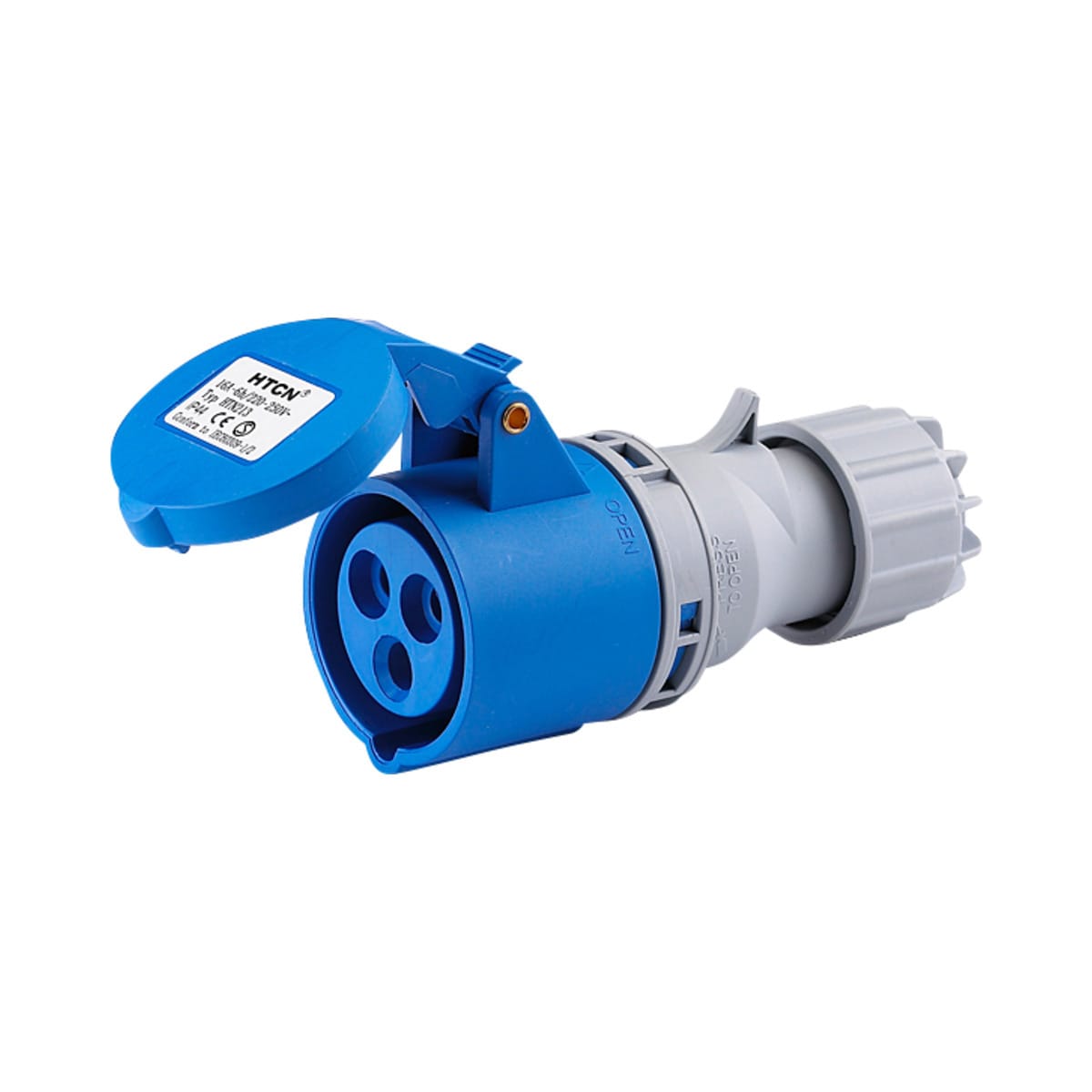 Skjøtekontakt 16A 2Pol+Jord 230V 6H IP44. 216-6 HTN213