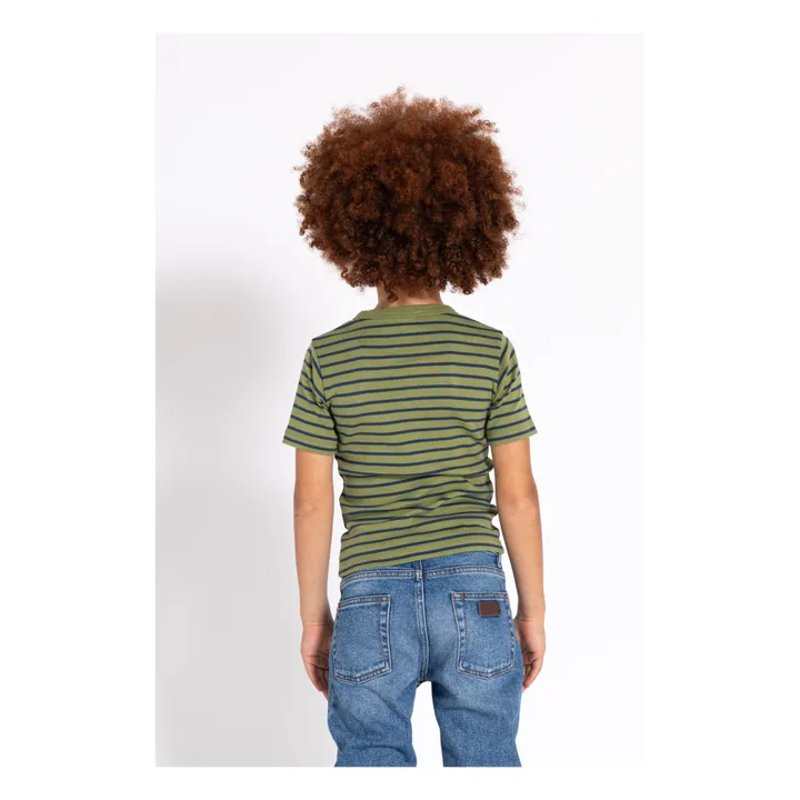 Finger in the nose T-shirt Rayé Sail | Vert
