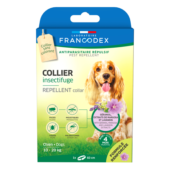 Collier insectifuge pour chien 10-20kg