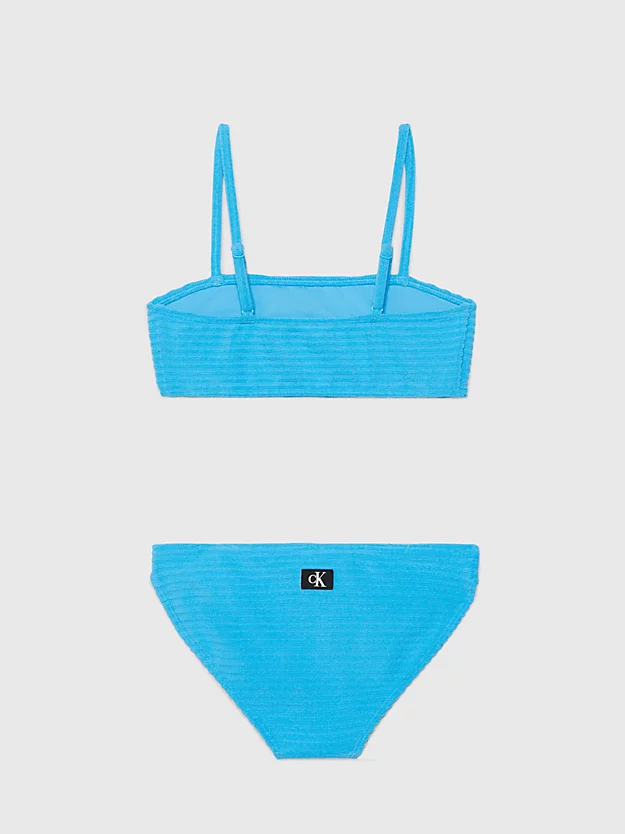 Conjunto de biquíni feminino com sutiã e calcinha - CK Monogram Rib