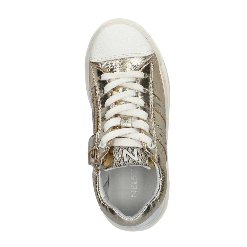Nelson Kids leren sneakers goud
