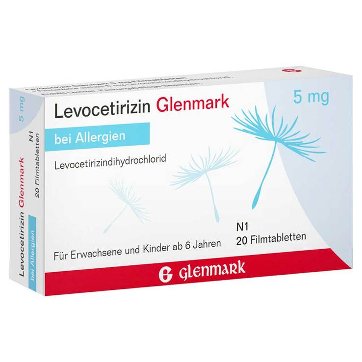 Levocetirizin Glenmark 5 mg Filmtabletten, 20 St