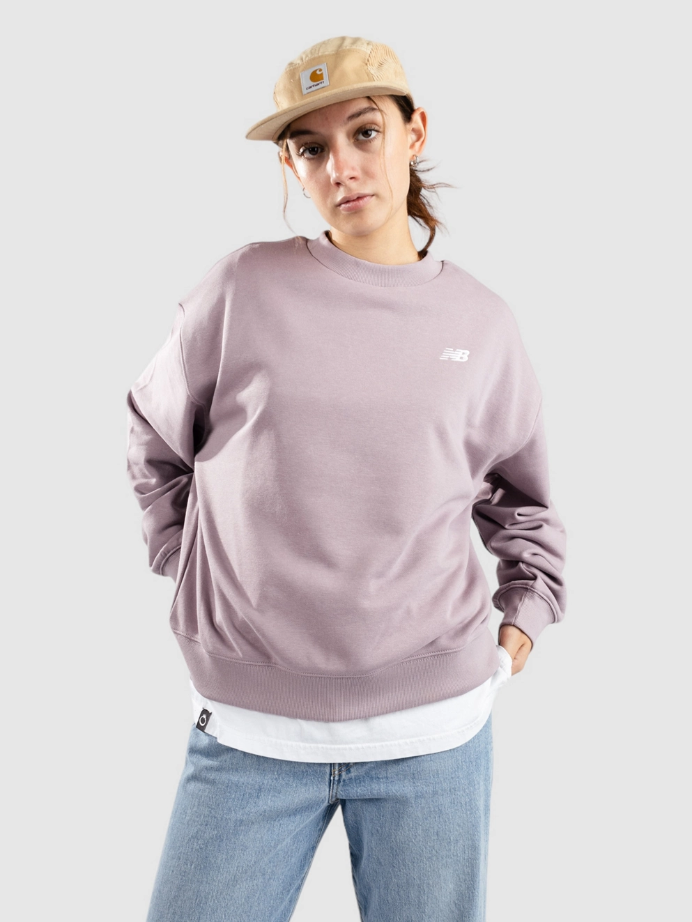 New Balance Sport Essentials French Terry Crew Sweater ice wine