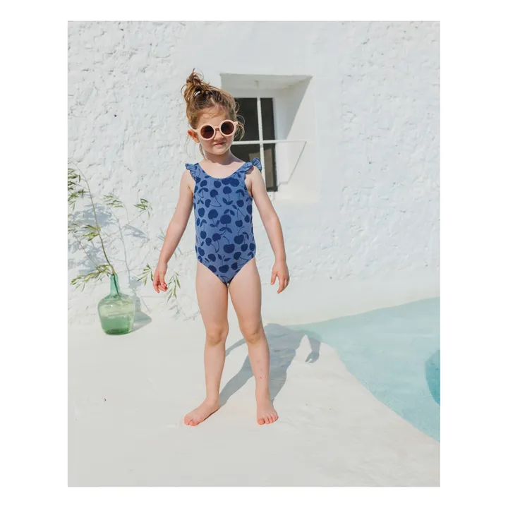 Búho Maillot 1 Pièce Cerises | Bleu