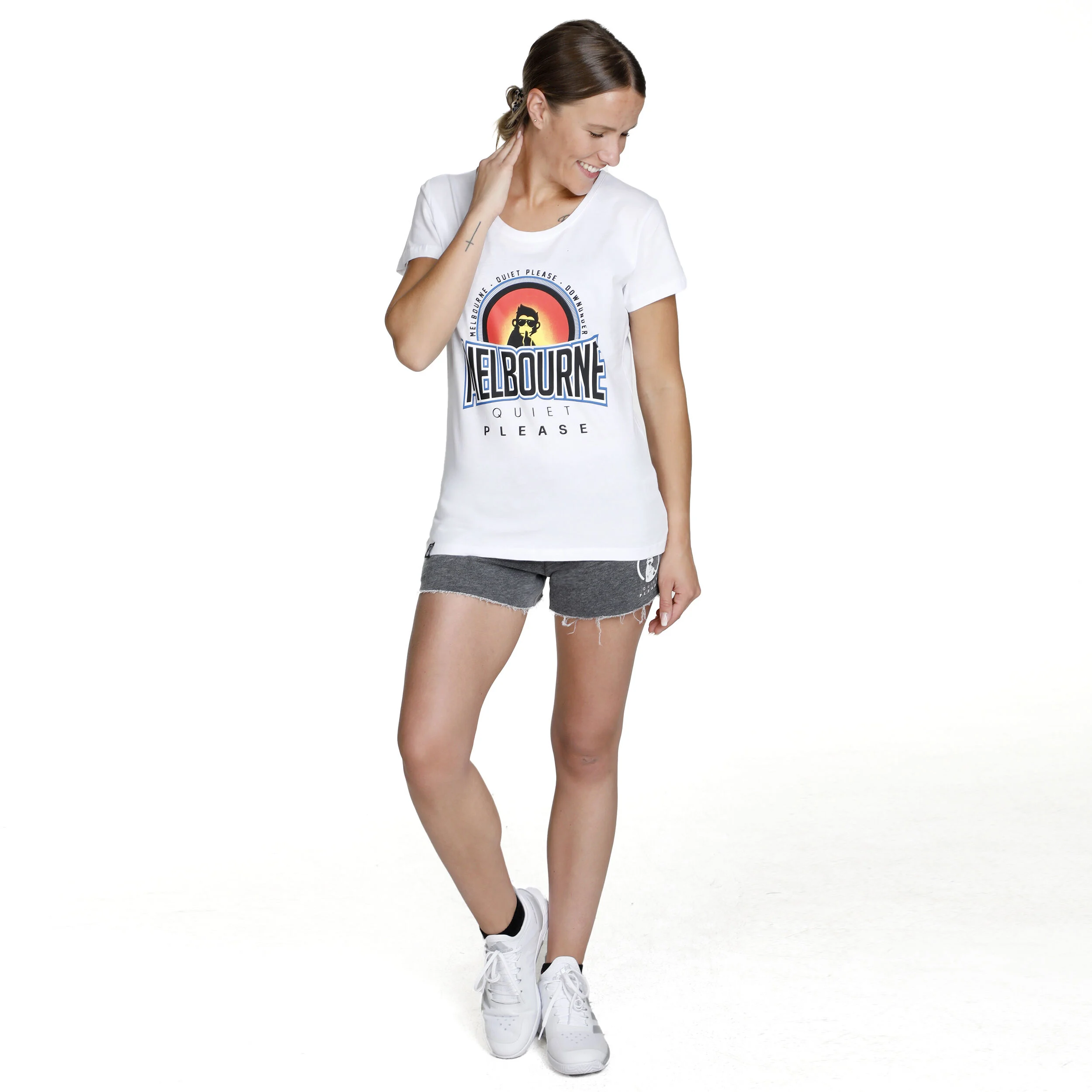 Quiet Please Melbourne Sunrise T-shirt Femmes - Blanc , Multicouleur