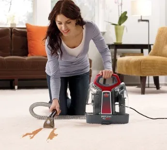 BISSELL SpotClean 3698N - Tæpperenser - beholder - uden pose - hvid/rød