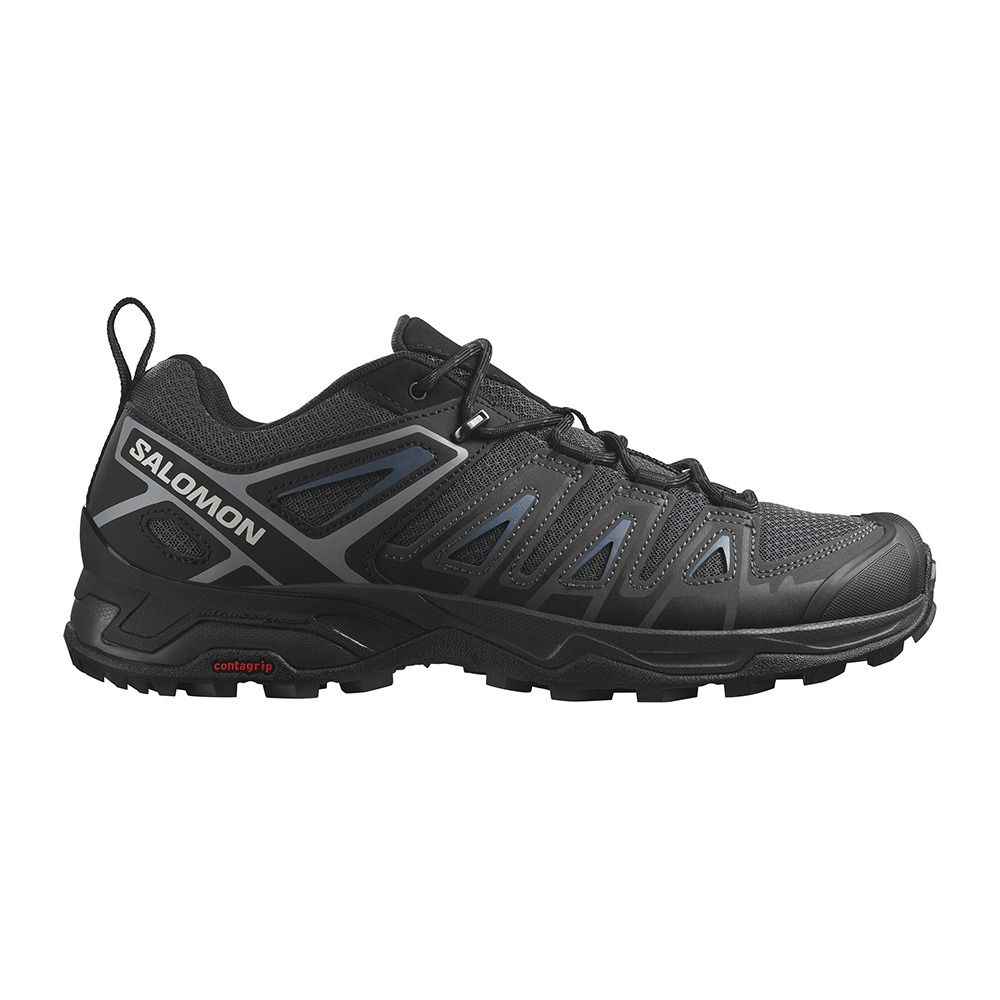 Salomon ULTRA PIONNIER AERO - Chaussures randonné Homme black/ebony/blue ashes