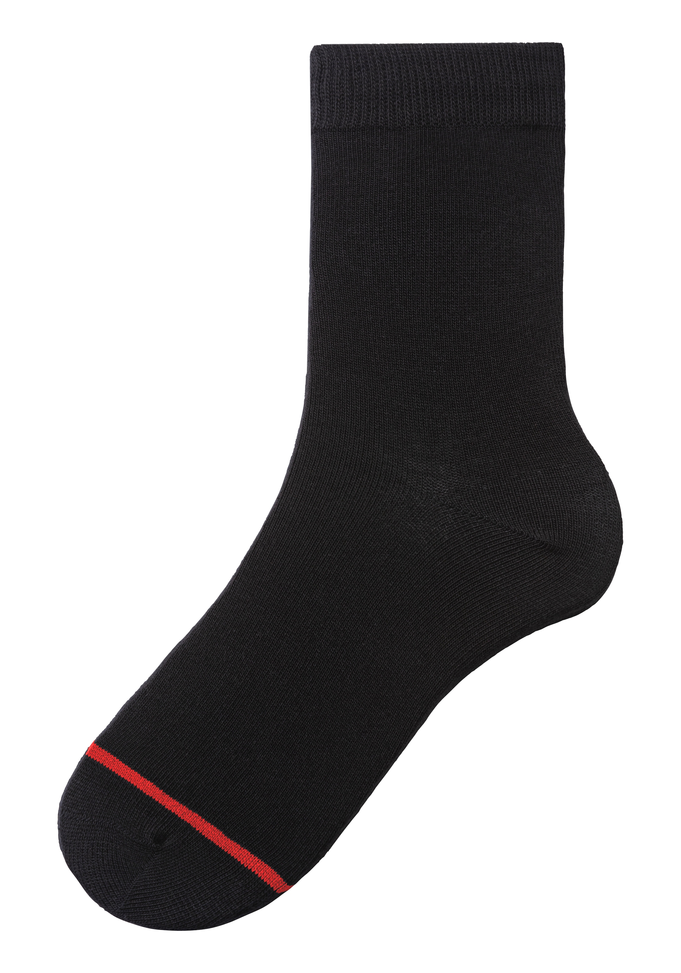 H.I.S Basicsocken Packung, 7 Paar tlg. mit eingestrickter farbiger Spitzennaht
