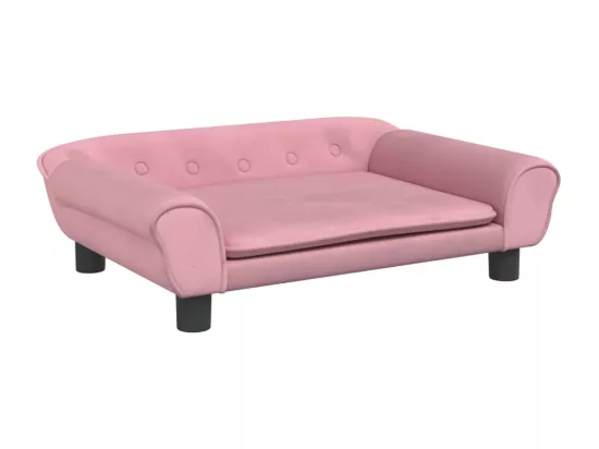 Canapé pour enfants rose 70x45x26 cm velours