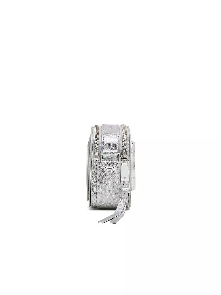 MARC JACOBS Ledertasche - Mini Bag THE SNAPSHOT silber