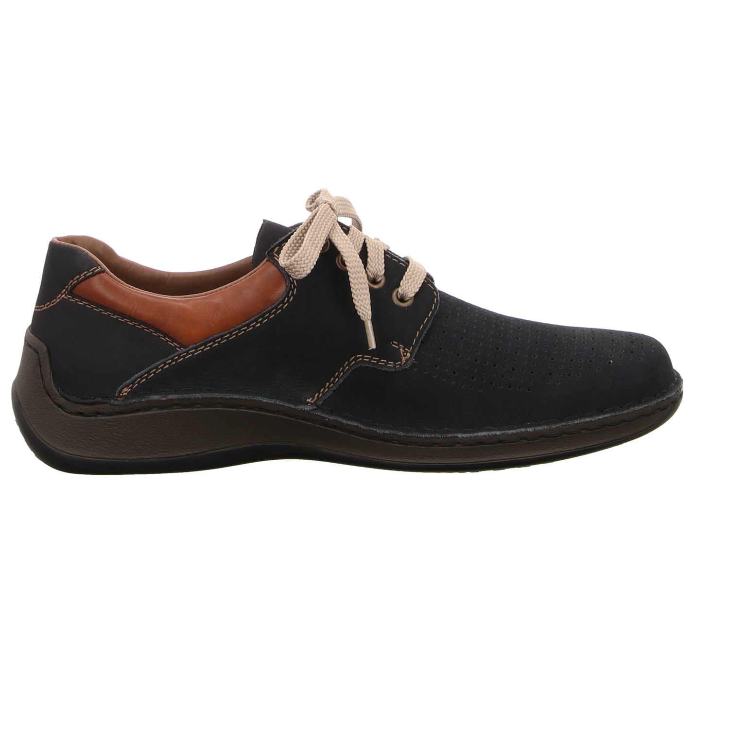 Rieker Schnürhalbschuh blau