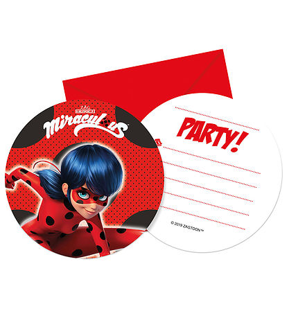 Decorata Party Einladungen - 6er-Pack - Miraculous Ladybug