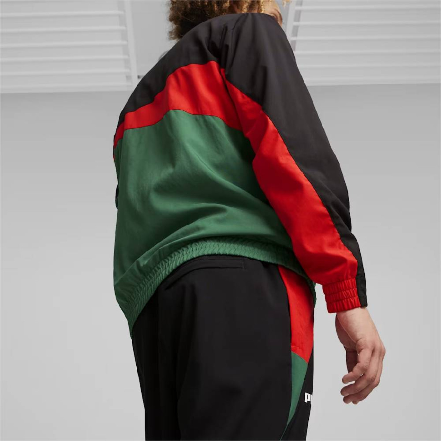 PUMA Marokko Woven Trainingsbroek 2023-2024 Zwart Donkergroen Rood
