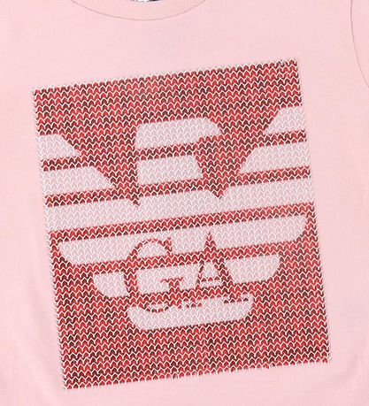 Emporio Armani Bluse - Rosa/Rot m. Pailletten