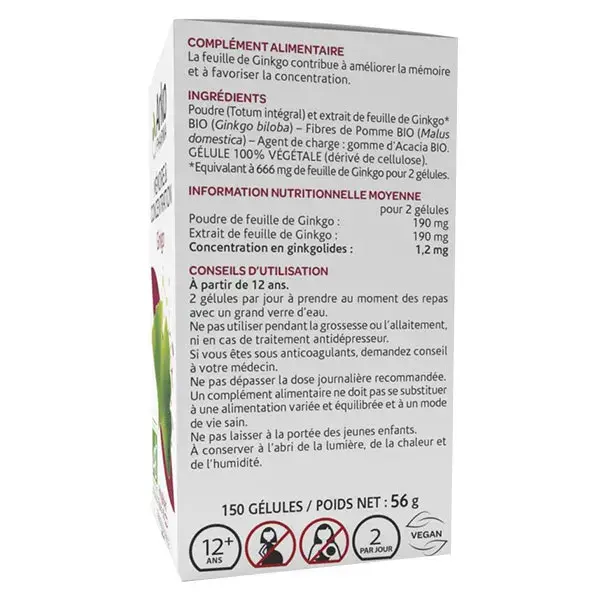 Arkopharma Arkocaps Ginkgo Orgânico 150 cápsulas