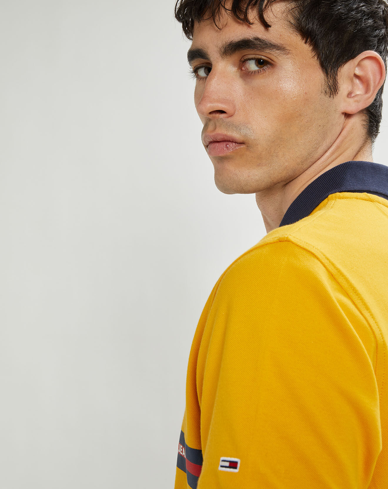 Tommy Jeans Polo Reg Chest Flag jaune