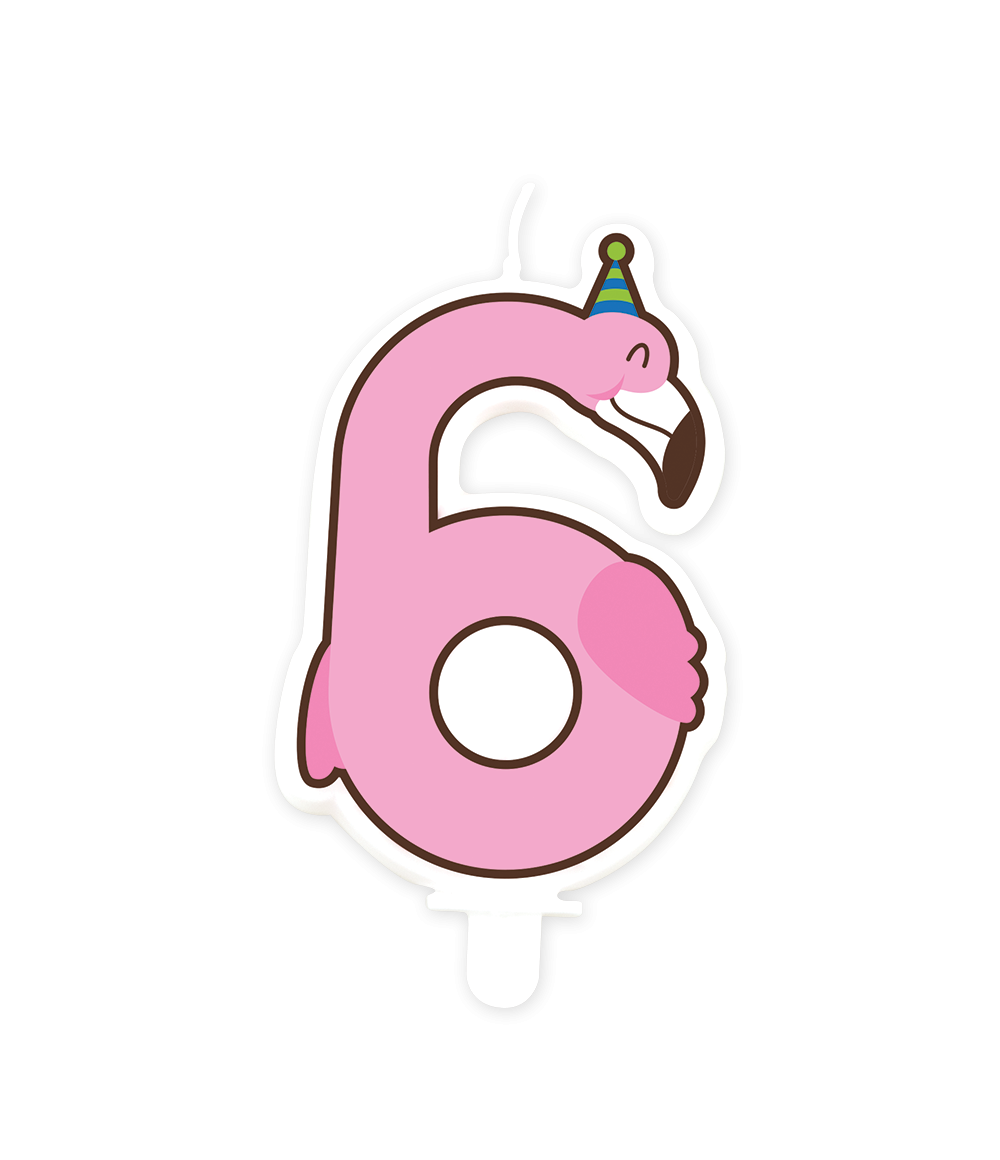 Flamingo Kaars 6 Jaar