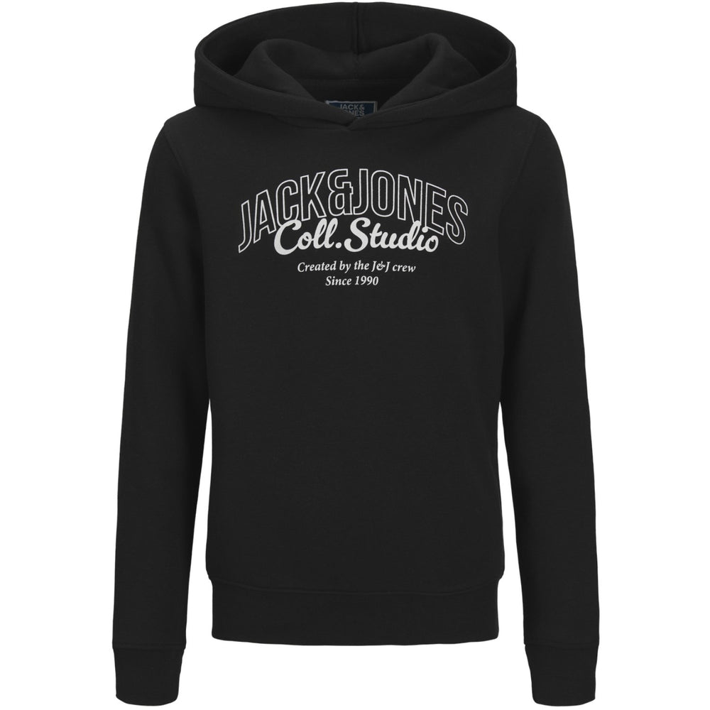 Køb Jack & Jones Junior Black Big Print Jjmakoto Sweat Hætte Jnr